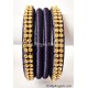 Dark Blue Colour Silk Thread Bangles-4 Set