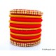 Red Colour Silk Thread Bangles-11 Set Red Colour Silk Thread Bangles-11 Set