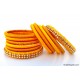 Dark Yellow Colour Silk Thread Bangles-11 Set Dark Yellow Colour Silk Thread Bangles-11 Set