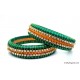 Green Colour Silk Thread Bangles-Triple Set Green Colour Silk Thread Bangles-Triple Set