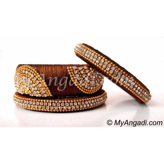 Kakki Grand Kada Bridal Silk Thread Bangle Set Kakki Grand Kada Bridal Silk Thread Bangle Set