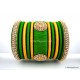 Lime Green with Gold Combination Grand Kada Bridal Silk Thread Bangle Set Lime Green with Gold Combination Grand Kada Bridal Silk Thread Bangle Set