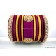 Magenta with Gold Combination Grand Kada Bridal Silk Thread Bangle Set Magenta with Gold Combination Grand Kada Bridal Silk Thread Bangle Set