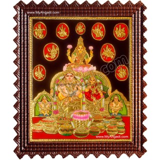 Kubera Lakshmi Tanjore Painting
