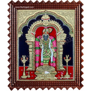 Meenakshmi Amman - Vaira Greedam Tanjore Painting Meenakshmi Amman - Vaira Greedam Tanjore Painting