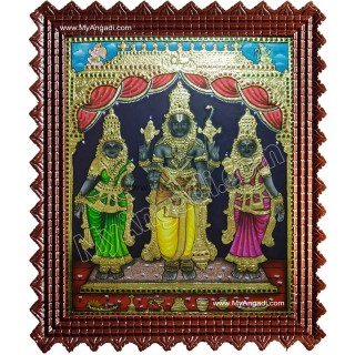 Koodal Azhagar / Kal Azhagar Tanjore Painting Koodal Azhagar / Kal Azhagar Tanjore Painting