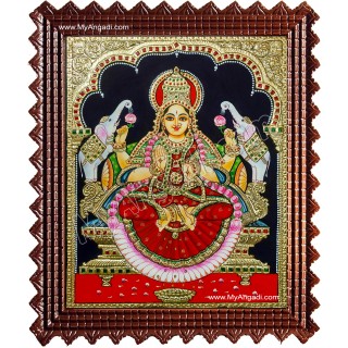 Gaja Lakshmi Tanjore Painting