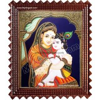 Yasothai Krishna Tanjore Painting Yasothai Krishna Tanjore Painting