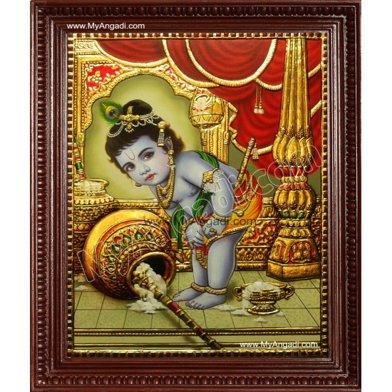 Butter Krishna Tanjore Painting Butter Krishna Tanjore Painting