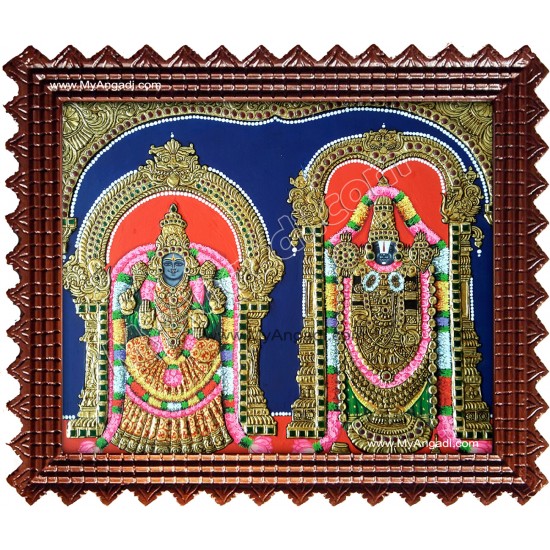 Balaji and Thaayar Tanjore Painting Balaji and Thaayar Tanjore Painting