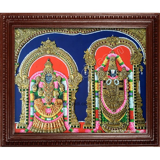 Balaji and Thaayar Tanjore Painting Balaji and Thaayar Tanjore Painting