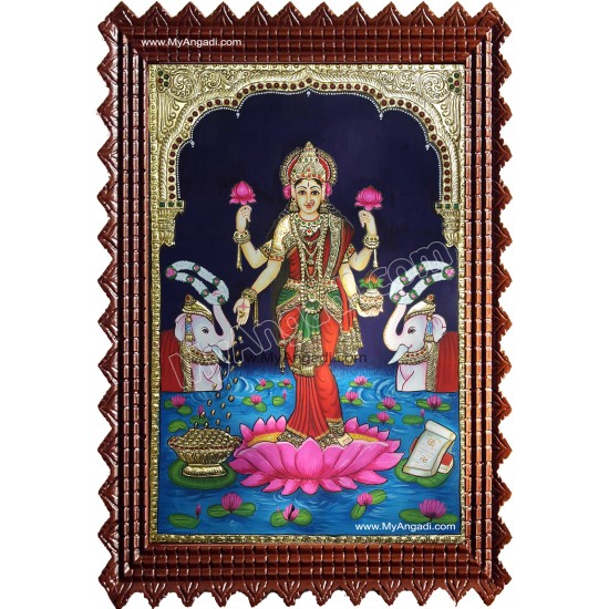 Gaja Lakshmi Tanjore Painting Gaja Lakshmi Tanjore Painting