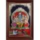 Shiva, Parvathi, Ganesha and Murugan Tanjore Painting