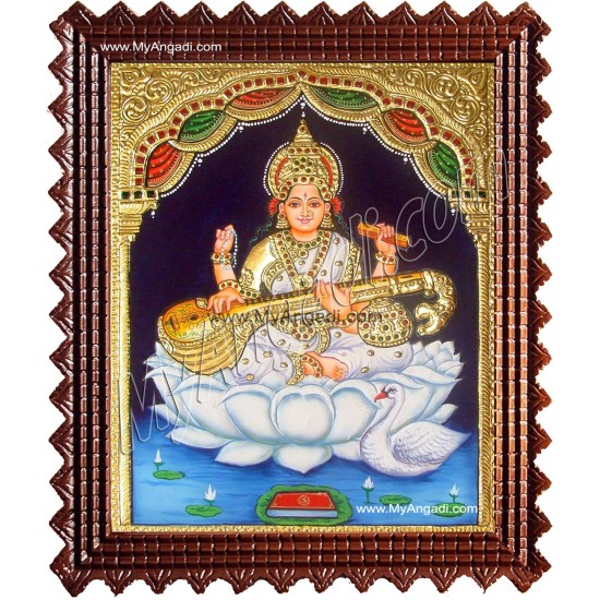 Saraswathi Tanjore Painting Saraswathi Tanjore Painting