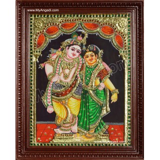 Rukmani Krishna Tanjore Painting