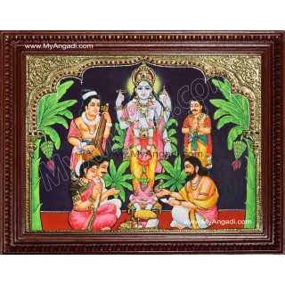 Sathyanarayana Tanjore Painting Sathyanarayana Tanjore Painting