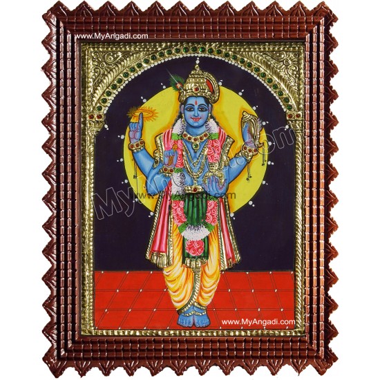 Lord Vishnu Tanjore Painting Lord Vishnu Tanjore Painting