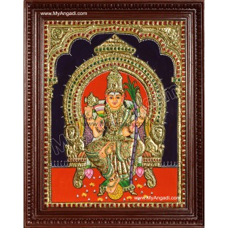 Kamatchi Amman Tanjore Painting
