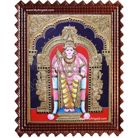 Murugan Raja Alankaram Tanjore Painting