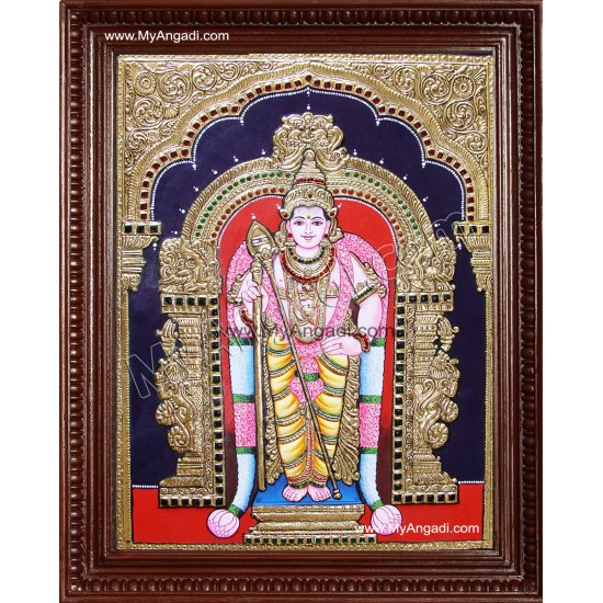 Murugan Raja Alankaram Tanjore Painting