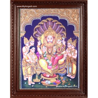 Lakshmi Narasimhar Tanjore Painting Lakshmi Narasimhar Tanjore Painting