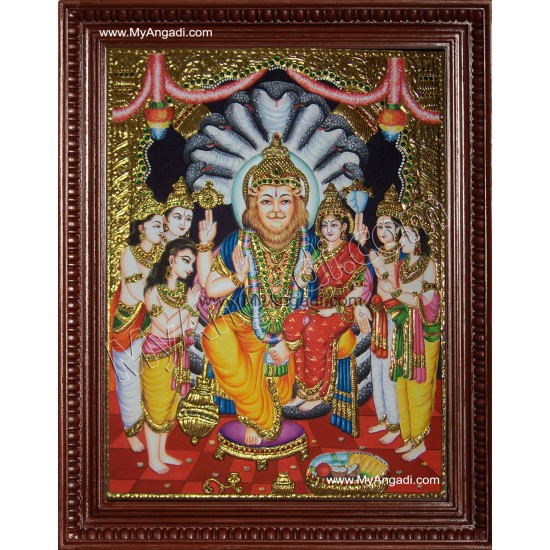 Lakshmi Narasimhar Tanjore Painting