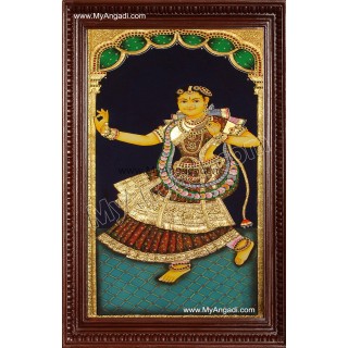 Dancing Lady Tanjore Painting