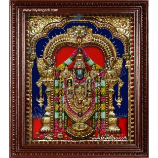 Tirupati Balaji Super Emboss Tanjore Painting Tirupati Balaji Super Emboss Tanjore Painting