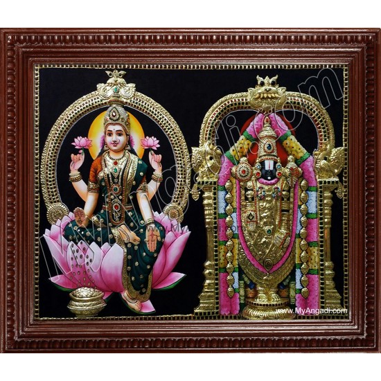 Balaji Lakshmi Super Emboss Tanjore Painting Balaji Lakshmi Super Emboss Tanjore Painting