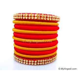 Red Colour Silk Thread Bangles Red Colour Silk Thread Bangles