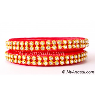 Red Colour Silk Thread Bangles Red Colour Silk Thread Bangles