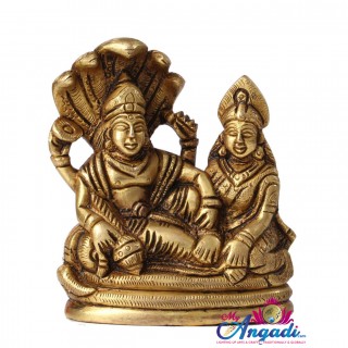 Vishnu Lakshmi Brass Statue
