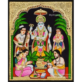 Sathya Narayana Swamy Tanjore Painting