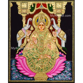 Gajalakshmi Tanjore Painting