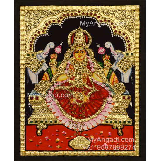 Gajalakshmi Tanjore Painting