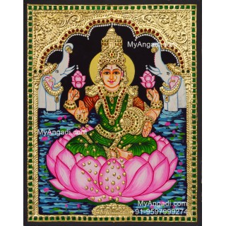 Gajalakshmi Tanjore Painting