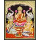 Ganesha Lakshmi Saraswathi Tanjore Painting