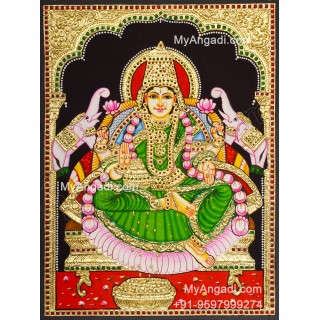 Gajalakshmi Tanjore Painting