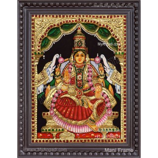 Gajalakshmi 3d Embossed Tanjore Painting