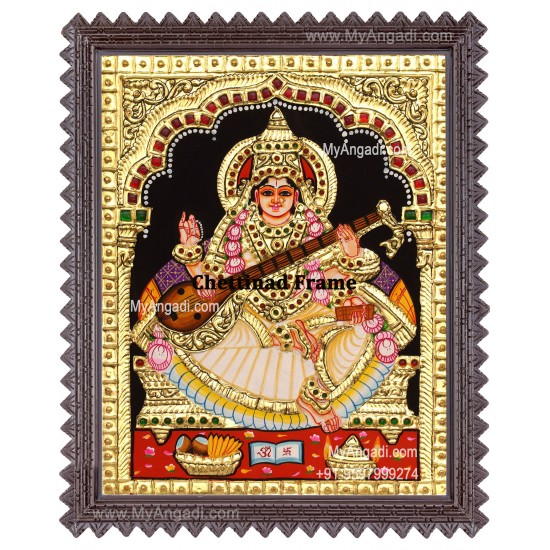 Saraswathi Tanjore Painting