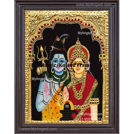 Sivan Paarvathi Tanjore Painting
