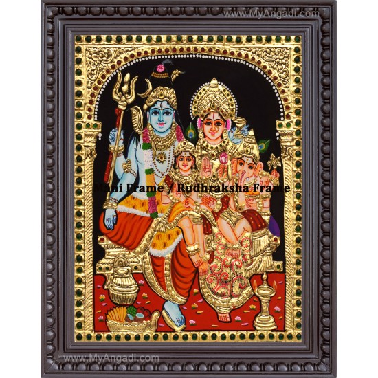 Siva Family Tanjore Painting