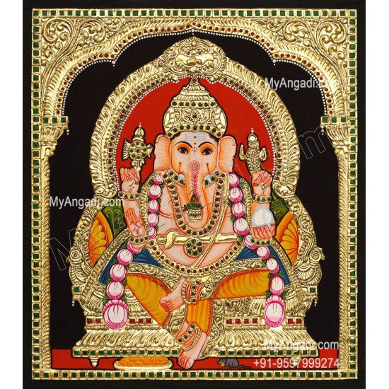 Ganapathi Tanjore Painting  