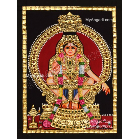 Aiyyappan Tanjore Painting, Iyyappan Tanjore Painting