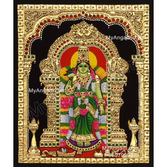 Meenakshi Amman Tanjore Painting