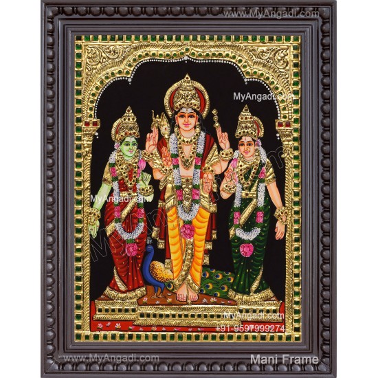 Murugan Valli Deivanai Tanjore Painting