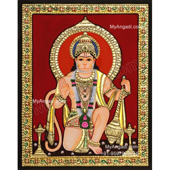 Hanuman Tanjore Painting