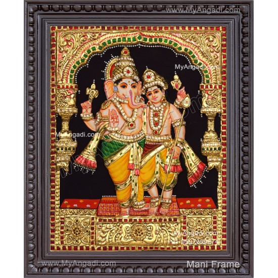 Murugar Ganesha 3D tanjore paintings