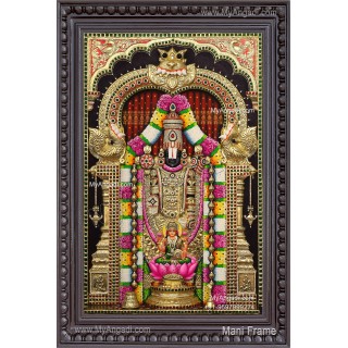 Venkateshwara Swamy Lakshmi 3d Tanjore Painting