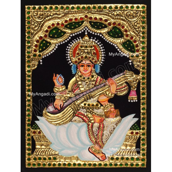 Saraswathi Tanjore Painting